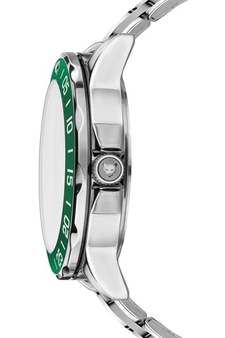 Montre à quartz en acier Vilnius - Argenté et vert