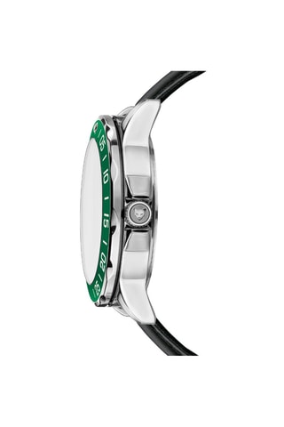 Relógio de quartzo em couro Vilnius Preto e verde