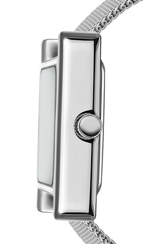 Relógio de quartzo em aço Polo - Prateado e azul-escuro