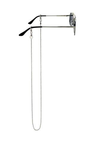 Óculos de sol polarizados e corrente unissexo - Categoria 3 - Prateado