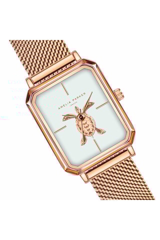 Coffret montre à quartz en acier et jonc Serenity