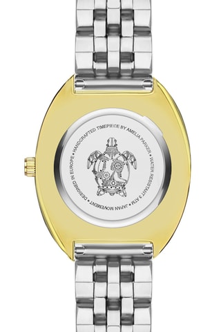 Montre à quartz en acier Soraya - Doré et argenté