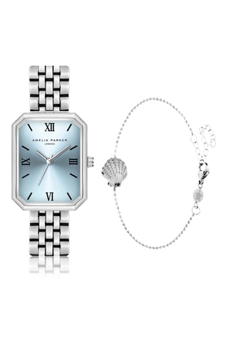 Coffret montre à quartz et bracelet en acier Maris - Nacre