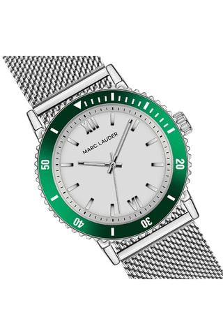 Montre à quartz en acier Sofia - Argenté et vert