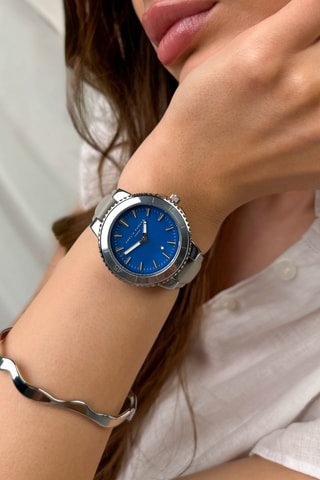 Montre à quartz en cuir Aquelle - Nacre