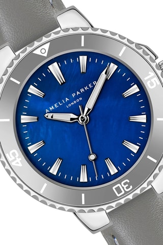 Montre à quartz en cuir Aquelle - Nacre