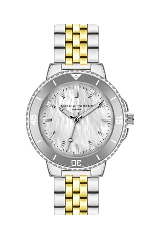 Relógio de quartzo em aço Clayne - Prateado e dourado