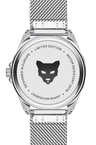 Relógio de quartzo em aço Valletta - Prateado e preto