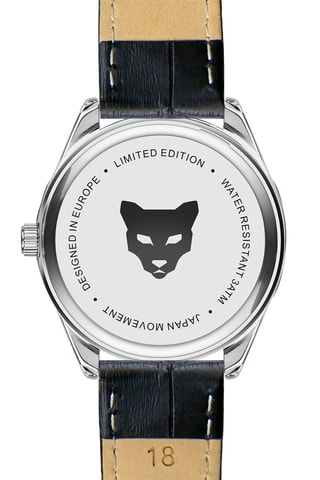 Relógio de quartzo em couro Lisbon - Taquímetro - Preto e verde