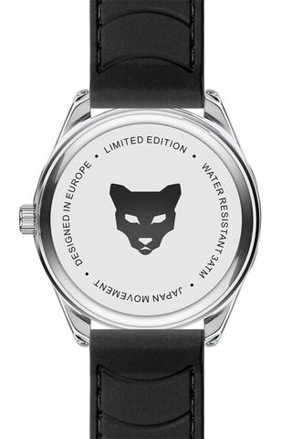 Relógio de quartzo em silicone Helsinki - Preto e prateado