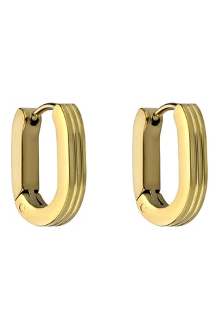 Coffret montre à quartz en acier et zircons, boucles d'oreilles et jonc Tirana