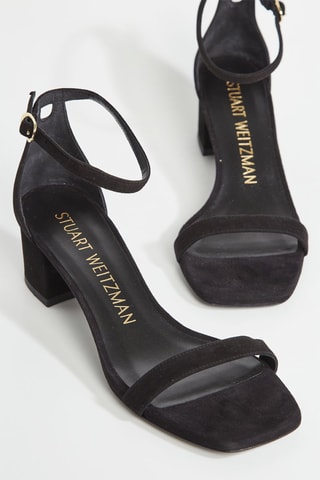 Sandales à talons en cuir - Noir