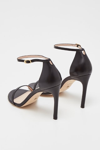 Sandales à talons en cuir d'agneau Nudistsong - Noir