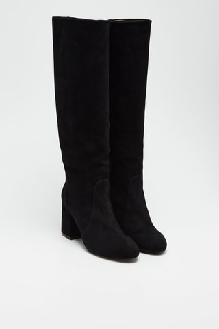 Bottes en cuir de chèvre nubuck Flreblc 85Slouch Boot - Noir