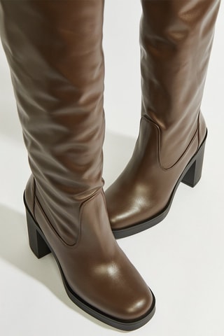 Bottes en cuir - Marron