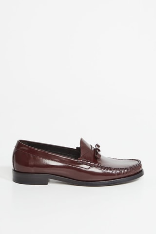 Mocassins vernis en cuir - Bordeaux
