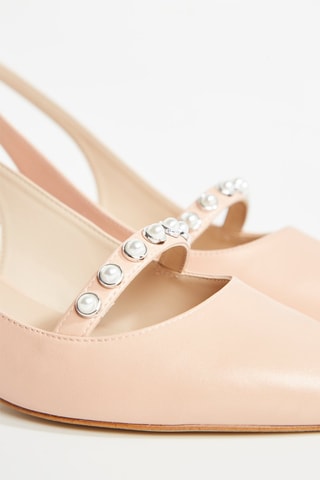 Escarpins en cuir - Rose poudré