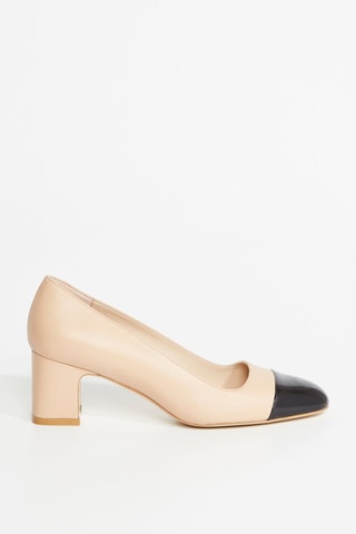 Escarpins vernis en cuir - Beige