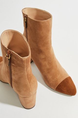 Bottines en cuir - Camel