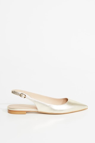 Ballerines en cuir - Doré