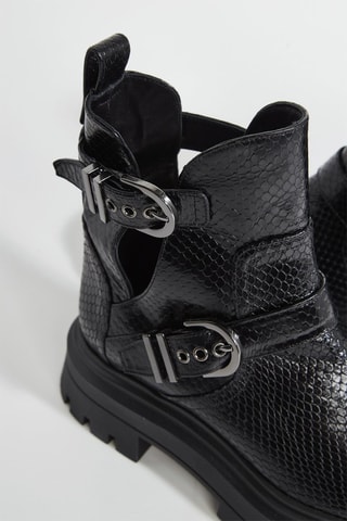 Bottines en cuir - Noir