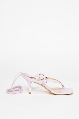 Sandales à talons en cuir de chèvre Lalita - Mauve