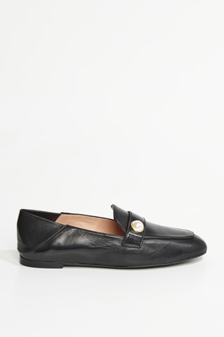 Slippers en cuir d’agneau Wylie - Noir
