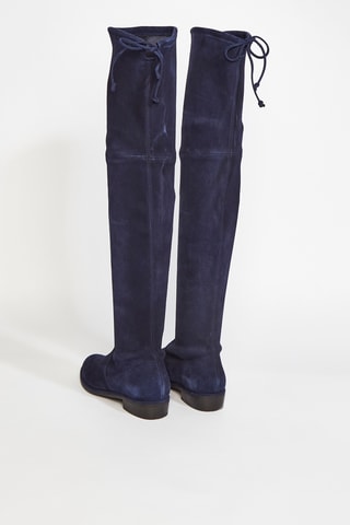 Cuissardes en cuir de chèvre Lowland - Bleu marine