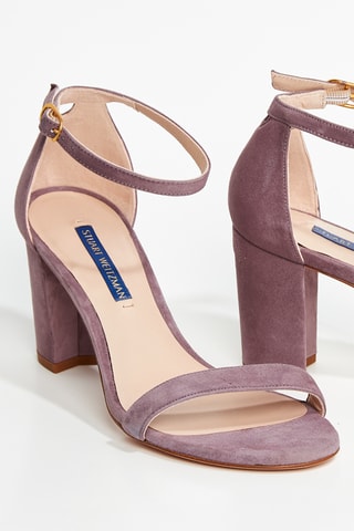 Sandales à talons en cuir de chèvre Nearly - Mauve