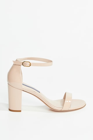 Sandales à talons en cuir Nearlynude - Ecru