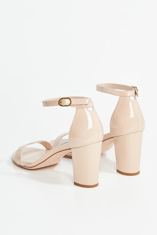 Sandales à talons en cuir Nearlynude - Ecru