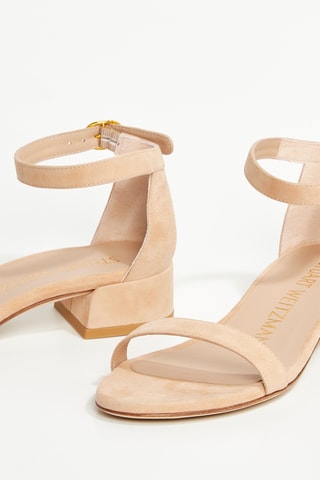 Sandales à talons en cuir de chèvre Nudistjune - Beige