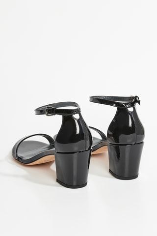 Sandales à talons en cuir Simple - Noir