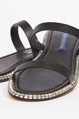 Mules en cuir de chèvre Coquina - Noir