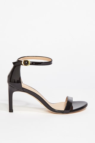 Sandales à talons en cuir de veau verni Nunakedstraight - Noir