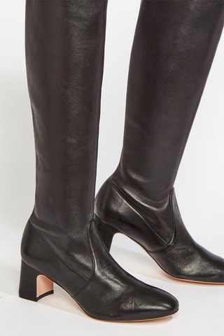 Bottines en cuir de chèvre Milla - Noir