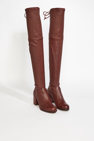 Cuissardes en cuir d’agneau - Bordeaux