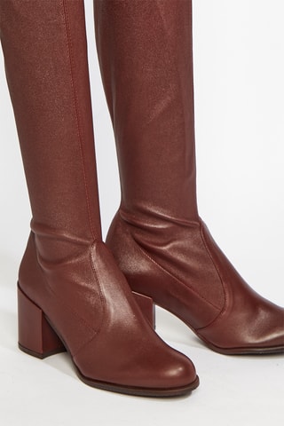 Cuissardes en cuir d’agneau - Bordeaux