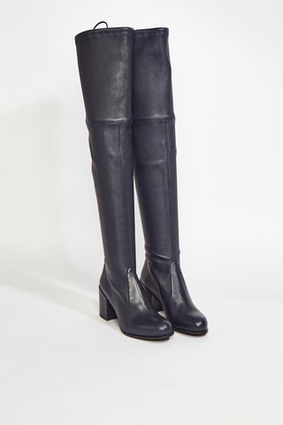 Cuissardes en cuir d’agneau Tieland - Bleu foncé