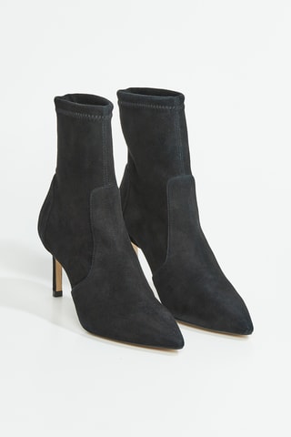 Bottines en cuir de chèvre Cling - Noir