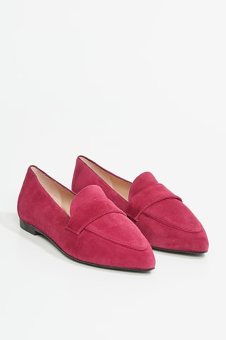 Mocassins en cuir de chèvre Clovie - Rouge