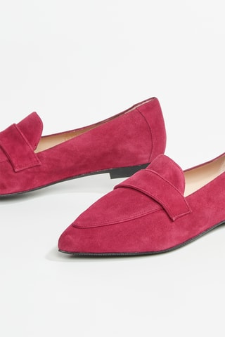 Mocassins en cuir de chèvre Clovie - Rouge