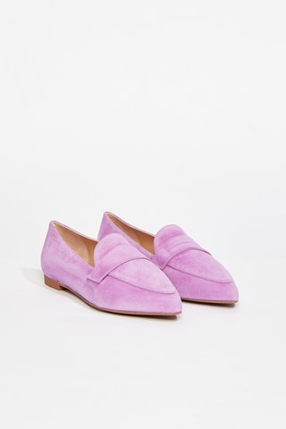 Slippers en cuir de chèvre Clovie - Violet