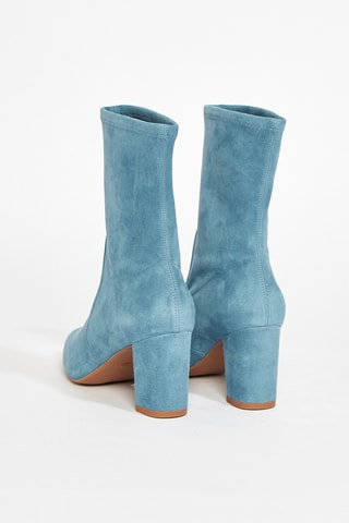 Bottines en cuir de chèvre nubuck Landry 75 - Ciel