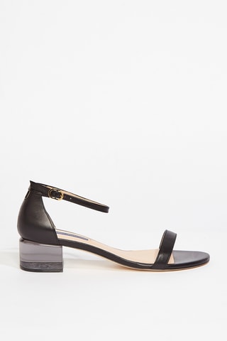 Sandales à talons en cuir Simple Lucite - Noir
