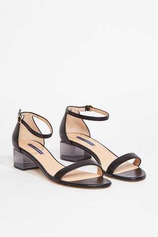 Sandales à talons en cuir Simple Lucite - Noir