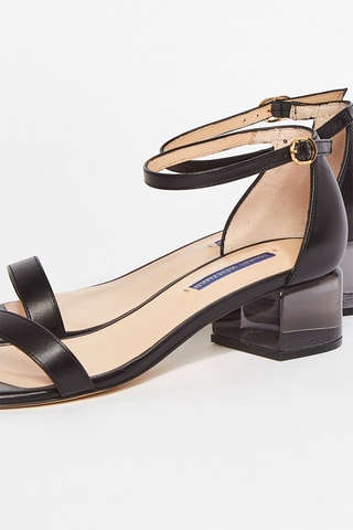 Sandales à talons en cuir Simple Lucite - Noir