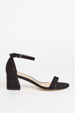 Sandales à talons en cuir de chèvre nubuck Simplelean - Noir