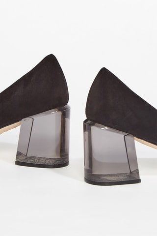 Escarpins en cuir de chèvre Loulou - Noir