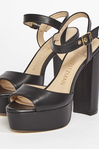 Sandales à talons en cuir Ryder 95 Plat - Noir